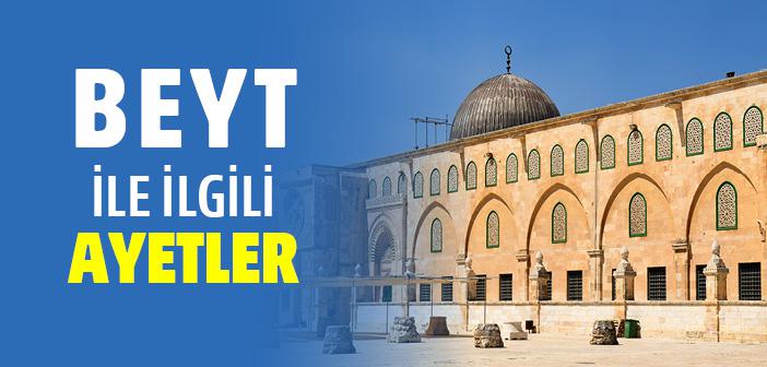 Beyt ile İlgili Ayetler